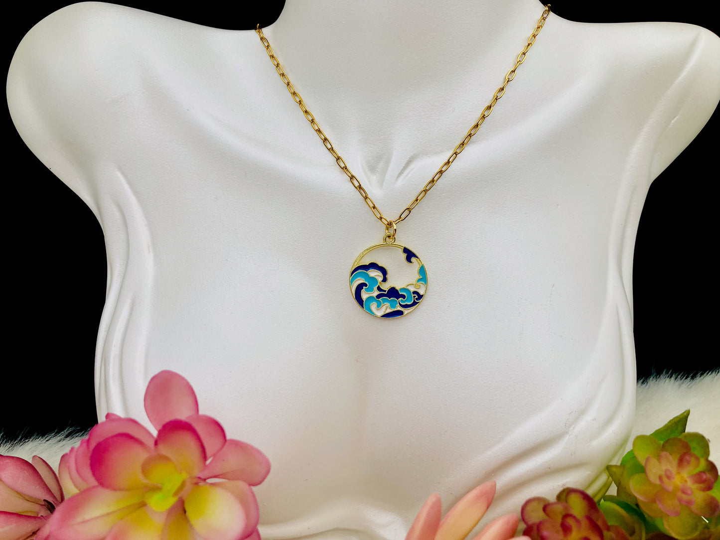 "Vote" Blue Wave Necklace