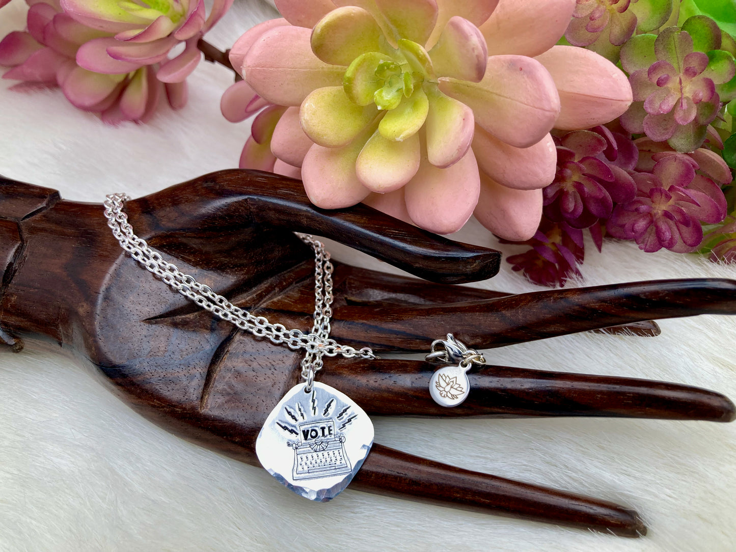 "Vote" Ballot Necklace