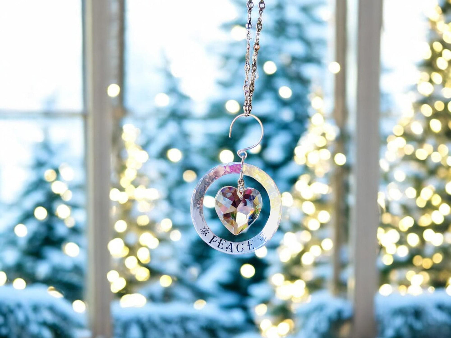 Any Single Word, Name, or Date Hand-Stamped on Custom Sun Catcher Ornament