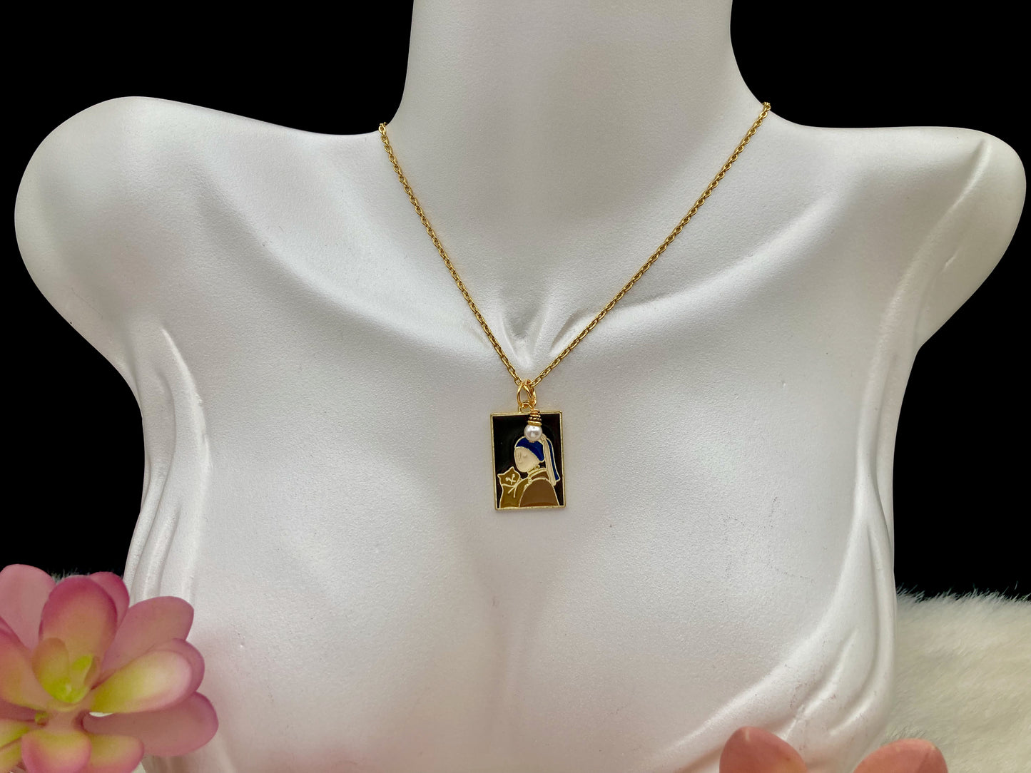 Vermeer's Cat Lady Necklace