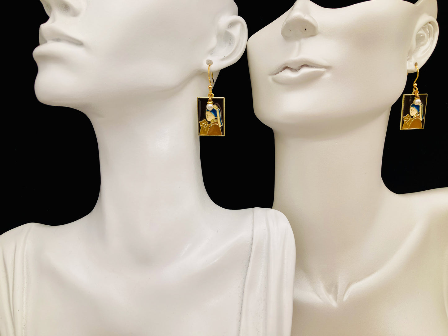 Vermeer's Cat Lady Earrings