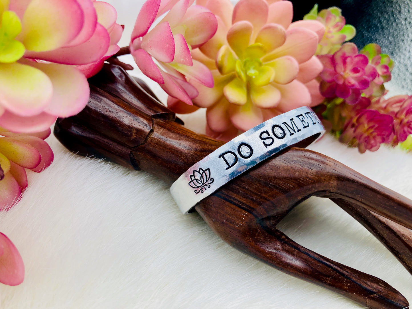 "Do Something" bracelet cuff