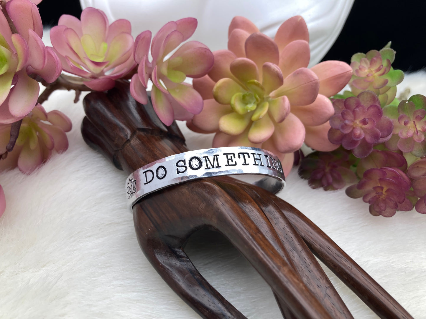 "Do Something" bracelet cuff