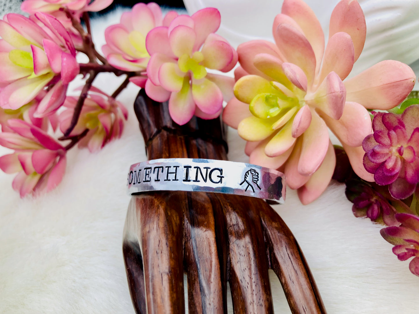 "Do Something" bracelet cuff