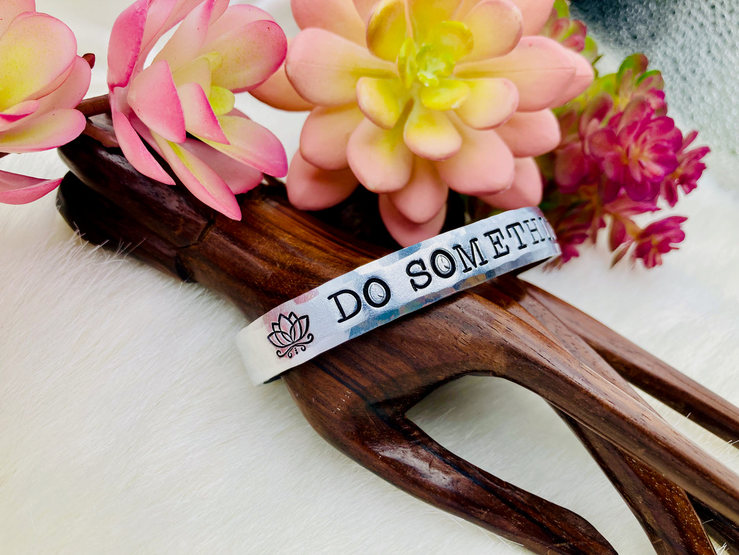 "Do Something" bracelet cuff