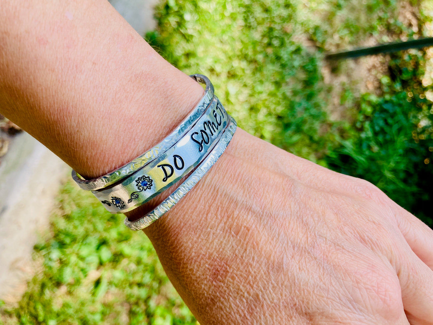 "Do Something" bracelet cuff